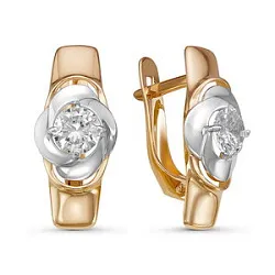 Серьги, Золото 585, Фианит 127717 Серьги, Золото 585, Фианит 127717