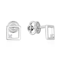 Серьги пусеты-гвоздики, Серебро 925, Фианит 2340205872л