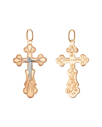 Подвеска крест, Золото 585, 102-ИХ-24.01-01