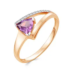 Кольцо Золото 585, Аметист 02-51-0280-01