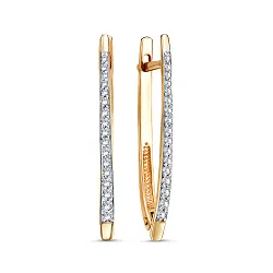 Серьги, Золото 585, Фианит 2446307 1 1 1 Серьги, Золото 585, Фианит 2446307 1 1 1