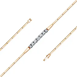 Браслет фантазийный Золото 585 
 , Бриллиант Бр112-6667-18