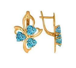 Серьги, Золото 585, Топаз 204008 1 6 10 Серьги, Золото 585, Топаз 204008 1 6 10