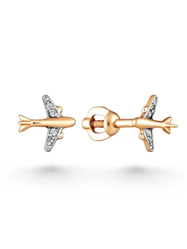 Серьги пусеты-гвоздики, Золото 585, 2011403