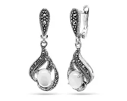 Серьги, Серебро 925, Марказит 633539