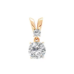 Подвеска фантазийная,  Золото 585, Фианит 04-53-0233-01
