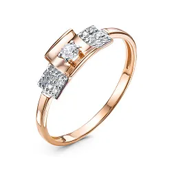 Кольцо Золото 585, Фианит 1105759