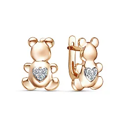 Серьги, Золото 585, Фианит 2598307 1 1 1