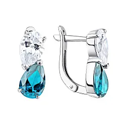 Серьги, Серебро 925, Топаз 2340071866-73 Серьги, Серебро 925, Топаз 2340071866-73
