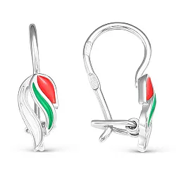 Детские серьги,  Серебро 925, Эмаль 90-02-2940-00