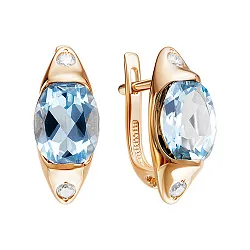 Серьги, Золото 585, Топаз С120-5997Т