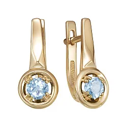 Серьги, Золото 585, Топаз С122-6077Т