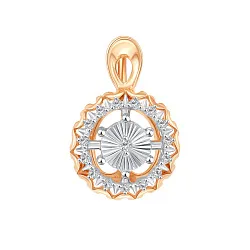 Подвеска фантазийная,  Золото 585, Фианит 08-53-0101-00