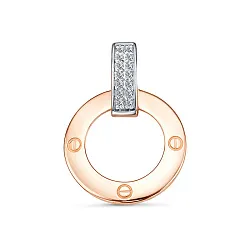 Подвеска фантазийная,  Золото 585, Фианит 3479307 1 1 1