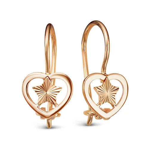 Детские серьги,  Золото 585, 2204360 Детские серьги,  Золото 585, 2204360