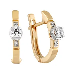Серьги, Золото 585, Бриллиант 65-41E01230-X1DD Серьги, Золото 585, Бриллиант 65-41E01230-X1DD