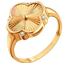 Кольцо Золото 585, Фианит Т10261Д142