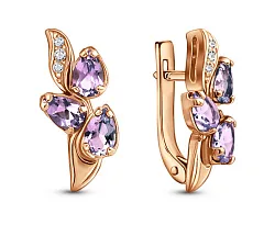 Серьги, Золото 585, Аметист С122-8835Ам Серьги, Золото 585, Аметист С122-8835Ам
