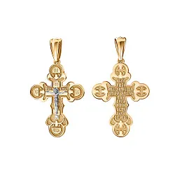 Подвеска крест, Золото 585 01-408441 Подвеска крест, Золото 585 01-408441