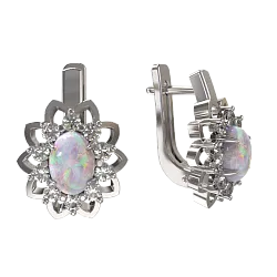 Серьги, Серебро 925, Опал 1032482-01130-O Серьги, Серебро 925, Опал 1032482-01130-O