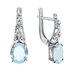 Серьги, Серебро 925, Топаз 2340700122