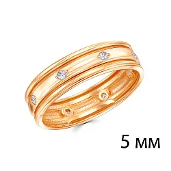 Кольцо Золото 585, Фианит 04-61-0260-00