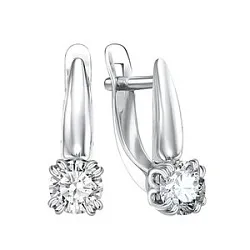 Серьги, Серебро 925, Фианит 90-02-5908-01 Серьги, Серебро 925, Фианит 90-02-5908-01