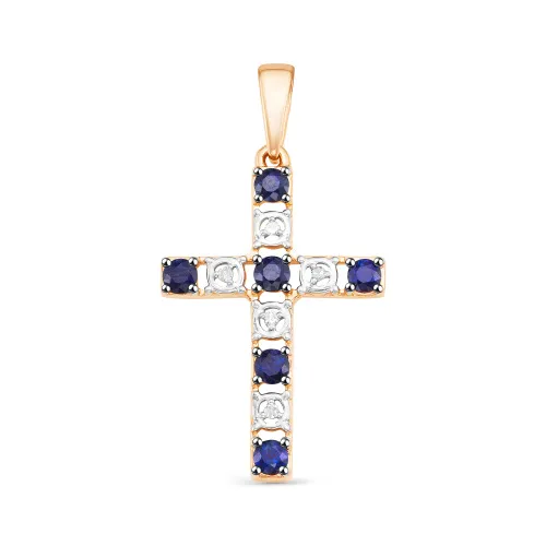 Подвеска крест, Золото 585, 01-03-0026-02