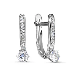 Серьги, Золото 585, Фианит б1201522 Серьги, Золото 585, Фианит б1201522