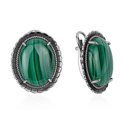 Серьги, Серебро 925, Малахит 2310386361 Серьги, Серебро 925, Малахит 2310386361