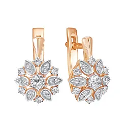 Серьги, Золото 585, Фианит 04-52-0289-00 Серьги, Золото 585, Фианит 04-52-0289-00
