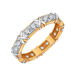 Кольцо Золото 585, Фианит Т14201Б696