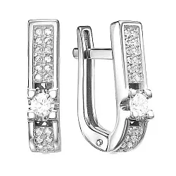Серьги, Золото 585, Фианит б120685 Серьги, Золото 585, Фианит б120685