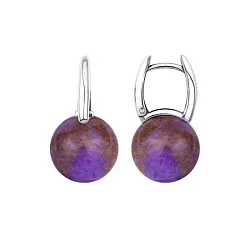 Серьги, Серебро 925, Чароит 2340464318