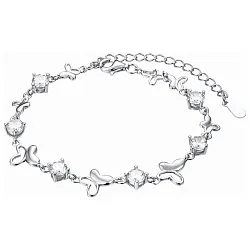 Браслет фантазийный Серебро 925 
 , Фианит LLB 425