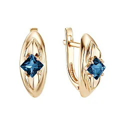 Серьги, Золото 585, Топаз С120-4208ТЛ Серьги, Золото 585, Топаз С120-4208ТЛ
