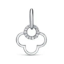Подвеска фантазийная,  Серебро 925, Фианит Z3-11371