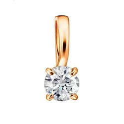 Подвеска фантазийная,  Золото 585, Фианит ПдЛ54/бцФ/з585