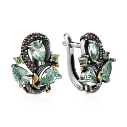 Серьги, Серебро 925, Прочие вставки 2317С22125л-67 Серьги, Серебро 925, Прочие вставки 2317С22125л-67