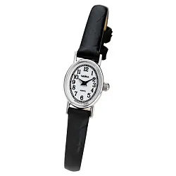 Часы,  Серебро 925, черный КЗМ 44300.150