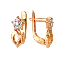 Детские серьги,  Золото 585, Фианит 294307
