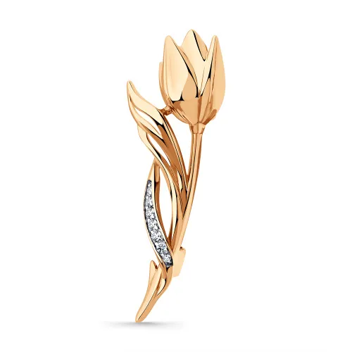 007-0049-0001-011 Брошь Золото 585, 007-0049-0001-011