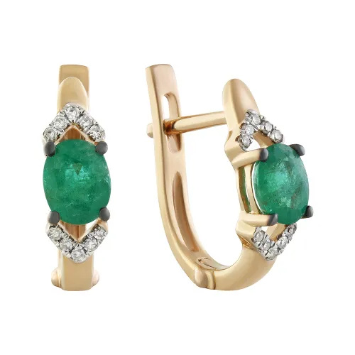 Серьги, Золото 585, 65-41E01094-S0DDEM