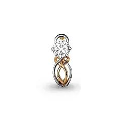 Подвеска фантазийная,  Золото 585, Фианит 23548 Подвеска фантазийная,  Золото 585, Фианит 23548