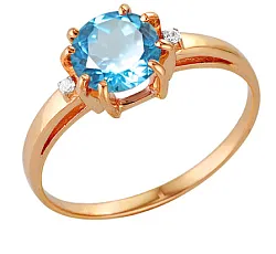 Кольцо Золото 585, Топаз 146308 1 6 1