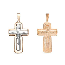 Подвеска крест, Золото 585 080810 Подвеска крест, Золото 585 080810