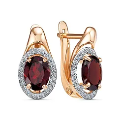 Серьги, Золото 585, Гранат 2529508 1 8 1 Серьги, Золото 585, Гранат 2529508 1 8 1
