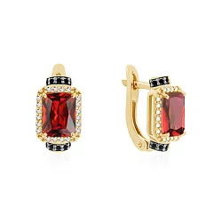Серьги, Серебро 925, Гранат 2321151937л