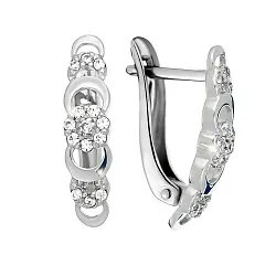 Серьги, Серебро 925, Фианит с105085р Серьги, Серебро 925, Фианит с105085р