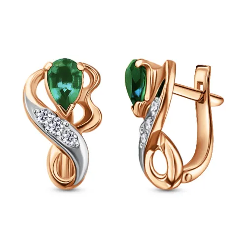 Серьги, Золото 585, С122-9370Квз